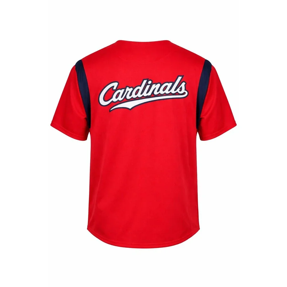 MLB St. Louis Cardinals Embroidered Game Shirt Vintage 90s Red Medium Mens
